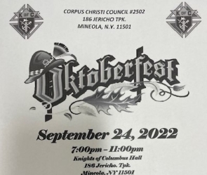 2022 Mineola KofC Oktoberfest - COMING SEPT. 24