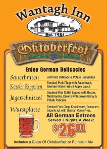 2023 Wantagh Inn Oktoberfest - THRU OCT. 29